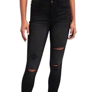 [Hollister] Black Hi Rise Crop - Size 11